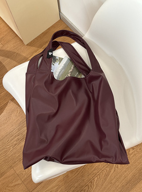 fourfourtwoone春夏慵懒松弛浆果紫弹力皮革百搭包包单肩包挎包