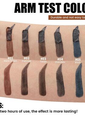 5 Colors Peel Off Eyebrow Gel Semi Permanent Brow Tint Water