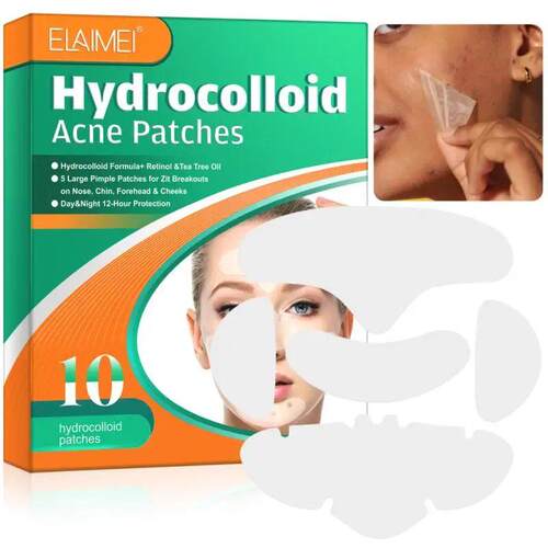Hydrocolloid Face Mask For Acne, 5 Large Pimple Patches For
