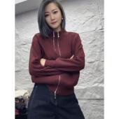 减龄毛衣外套上衣 韩系宽松时尚 双拉炼立领针织开衫 女秋冬2025新款