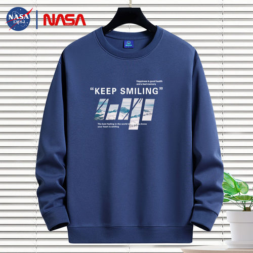 加绒圆领卫衣男士宽松上衣