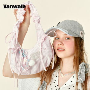 VANWALK/出走蝴蝶结芭蕾风腋下包
