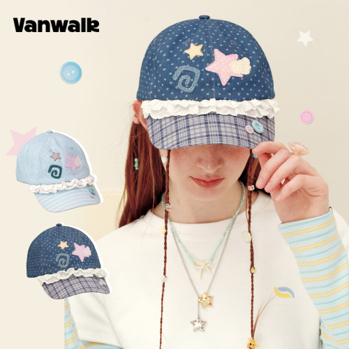VANWALK/出走户外波点裙边遮阳帽
