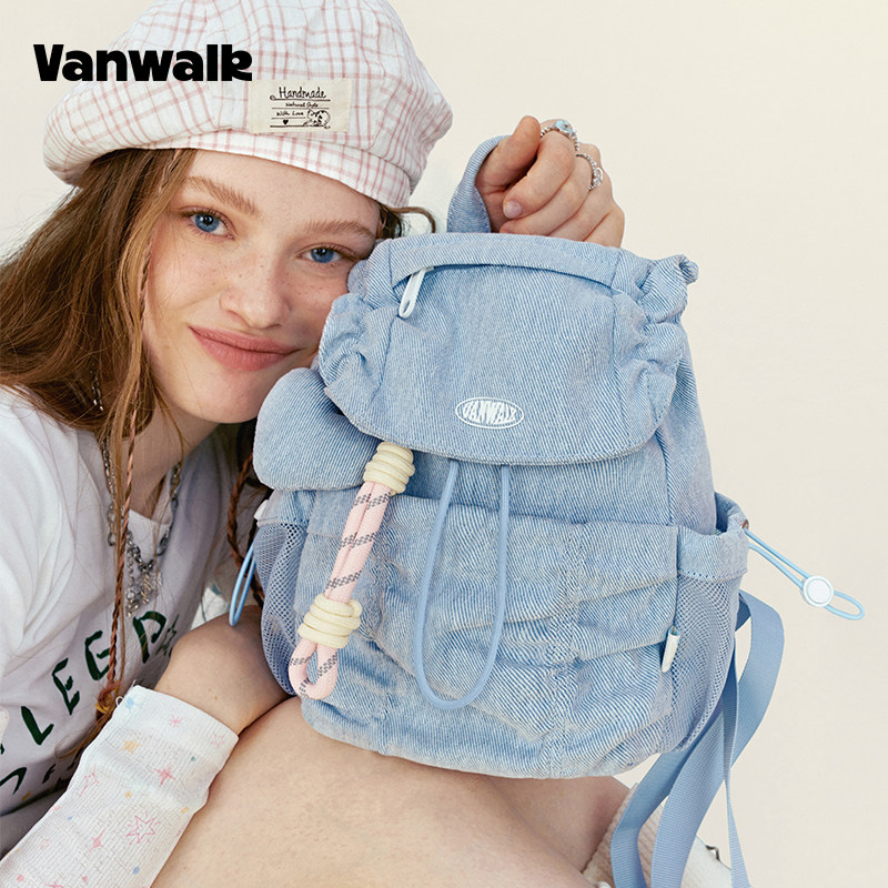 VANWALK 原创Starry小众设计ins小背包女生抽绳出游轻便双肩包包