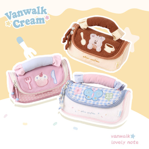 VANWALK手账系列 新款少女轻便多巴胺化妆包旅游便携收纳包手提包