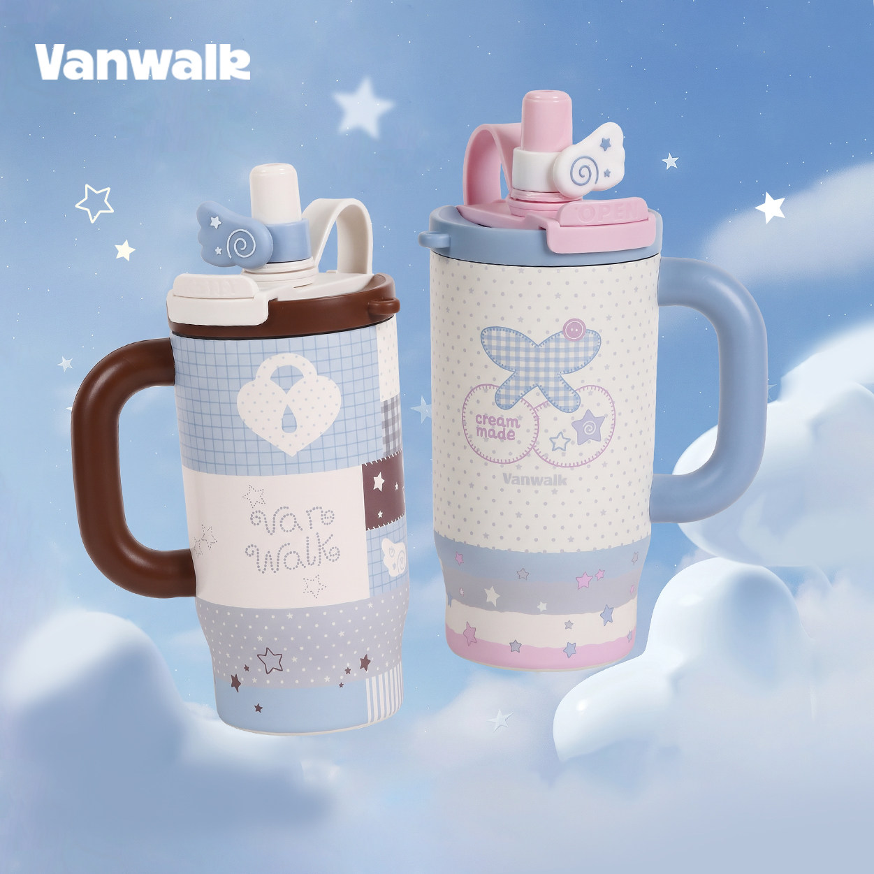 VANWALK/出走大容量保温保冷水杯图片