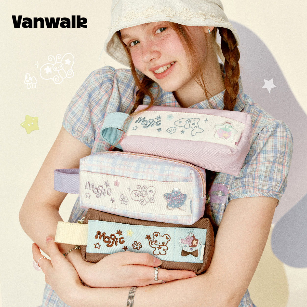 VANWALK/出走高颜值学生文具笔袋图片