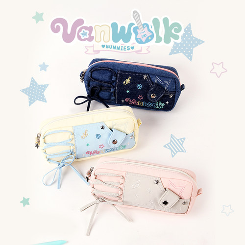 VANWALK happy band学生便携文具收纳袋拉链高颜值大容量痛包笔袋