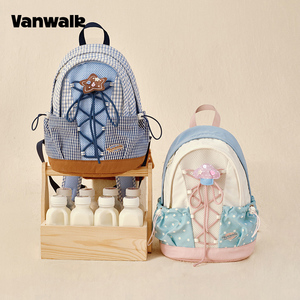 VANWALK/出走休闲蝴蝶结少女书包