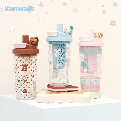 VANWALK/出走女生高颜值吸管水杯