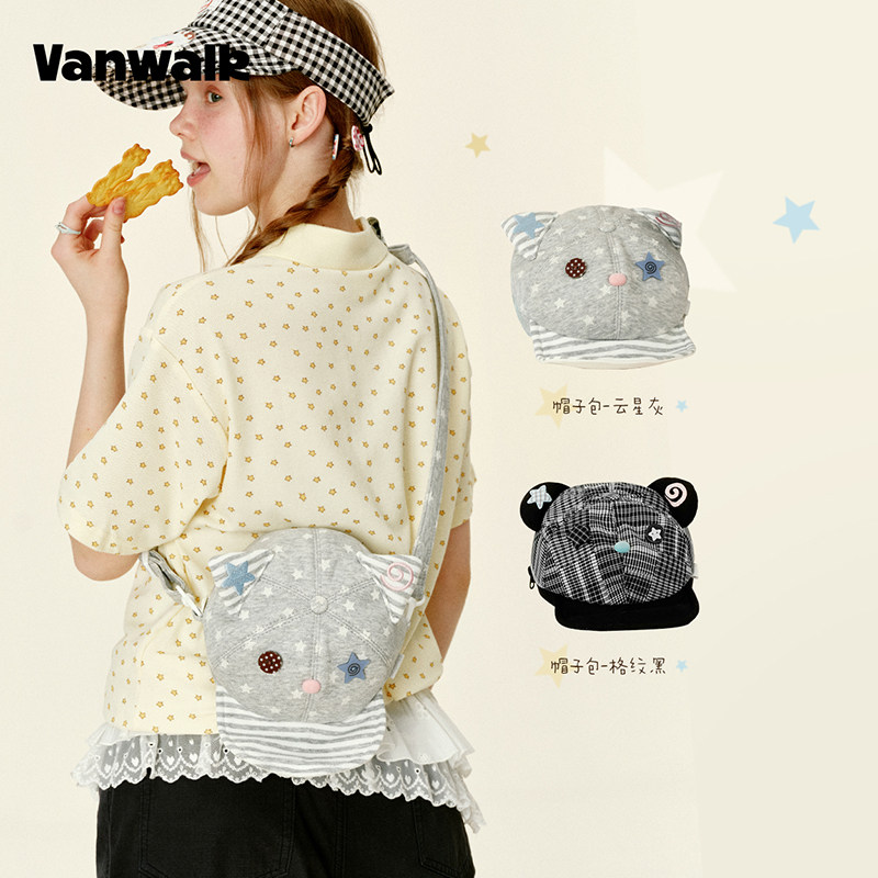 VANWALK/出走小众女生休闲帽子包