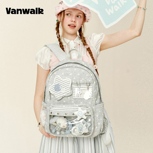 VANWALK/出走学生日常痛包双肩包