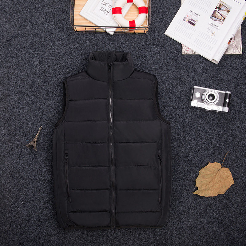 工作服马甲男秋冬季餐饮超市义工广告团体羽绒加棉马夹印logo