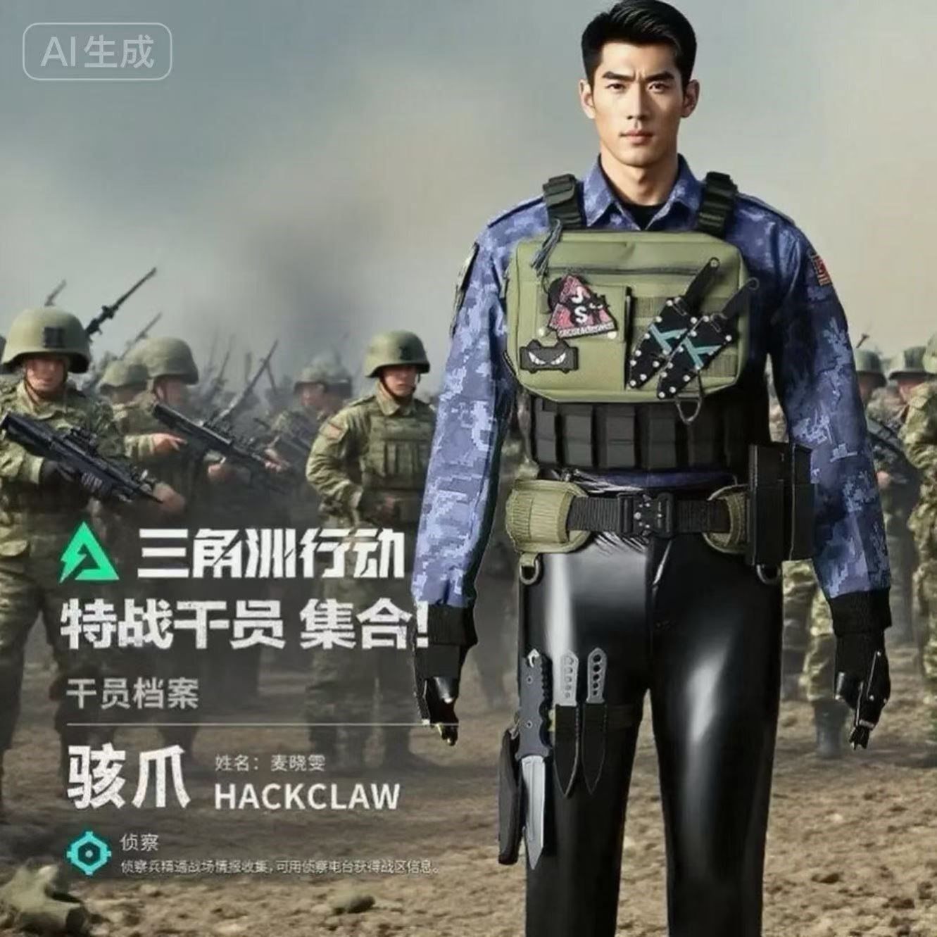 三角洲行动小兵正版成人阿萨拉小兵套装男女生cos玩具卡通演出服