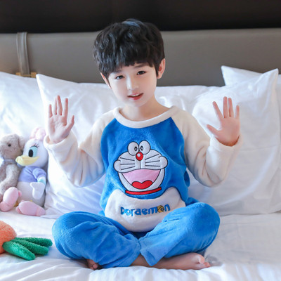 睡衣加厚珊瑚绒套头家居服