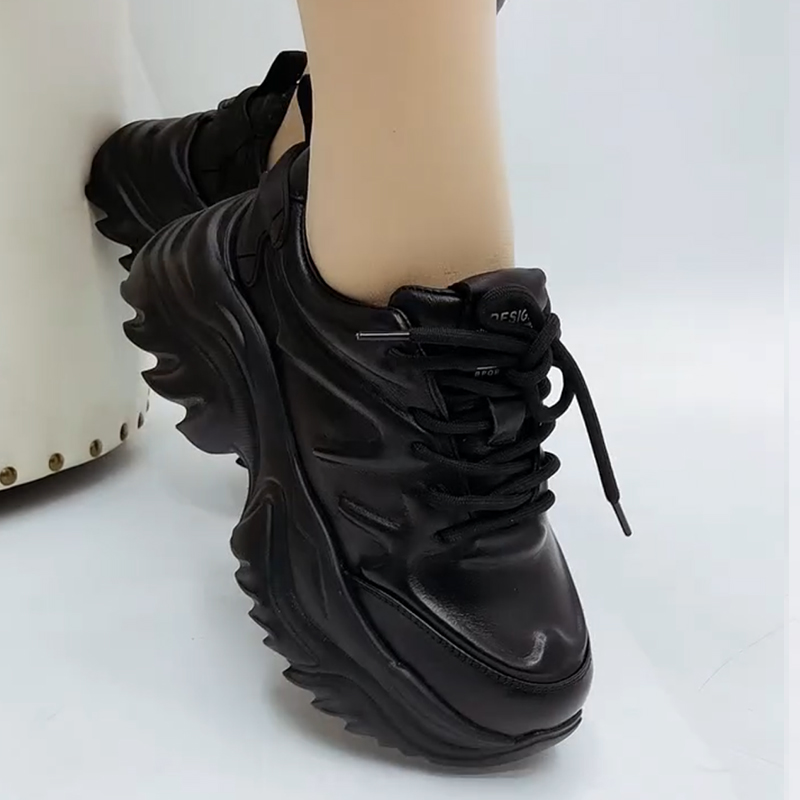 真皮运动鞋老爹鞋女鞋