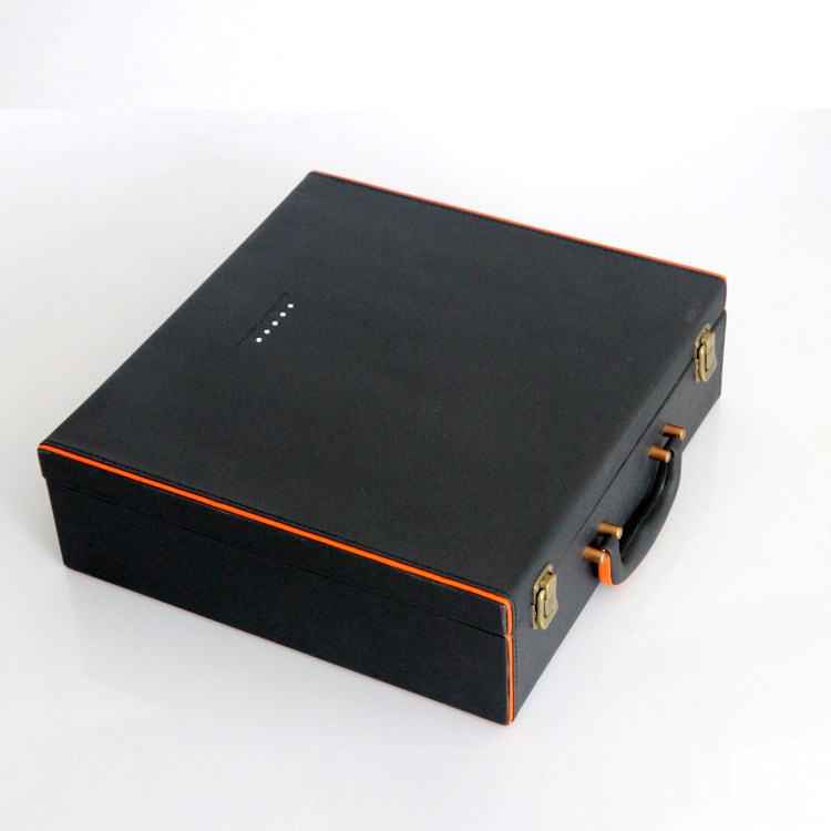 四瓶装镶钻新款通用新品红酒包装礼盒拉菲葡萄酒皮质包装箱皮箱定