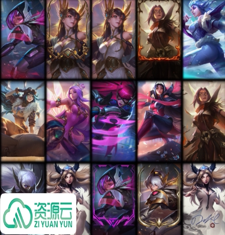 英雄联盟3dmax模型lol刀锋意志艾瑞莉娅全皮肤刀妹建模素材3d美术