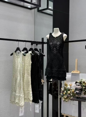 ueelook 重工横机编织针织裙 纯手工定制双层裙摆