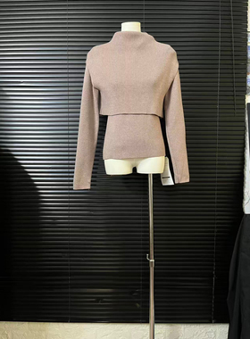 ueelook 瓦纳卡的秋日法则针织衫女秋冬高领披肩打底两件套