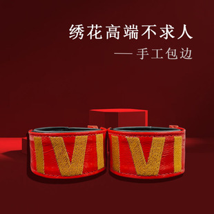 1V1刺绣牛皮系带拳套不求人绑带拳击训练快速系带外置魔术贴