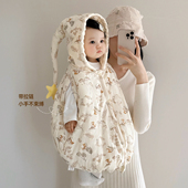 婴儿斗篷宝宝外出披风男童女童外套幼儿防风连帽披肩秋冬挡风衣被