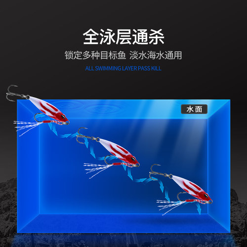 新品阿布b双钩远投小铁板路亚饵翘嘴鲈鱼专杀假饵海钓淡水亮片VIB