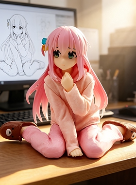居家服孤独摇滚美少女后藤独 萌妹后藤独 粉色居家服摆件礼物手办