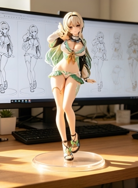 泳装流萤二次元美少女公仔 桌面精美手办 车载摆件模型礼物