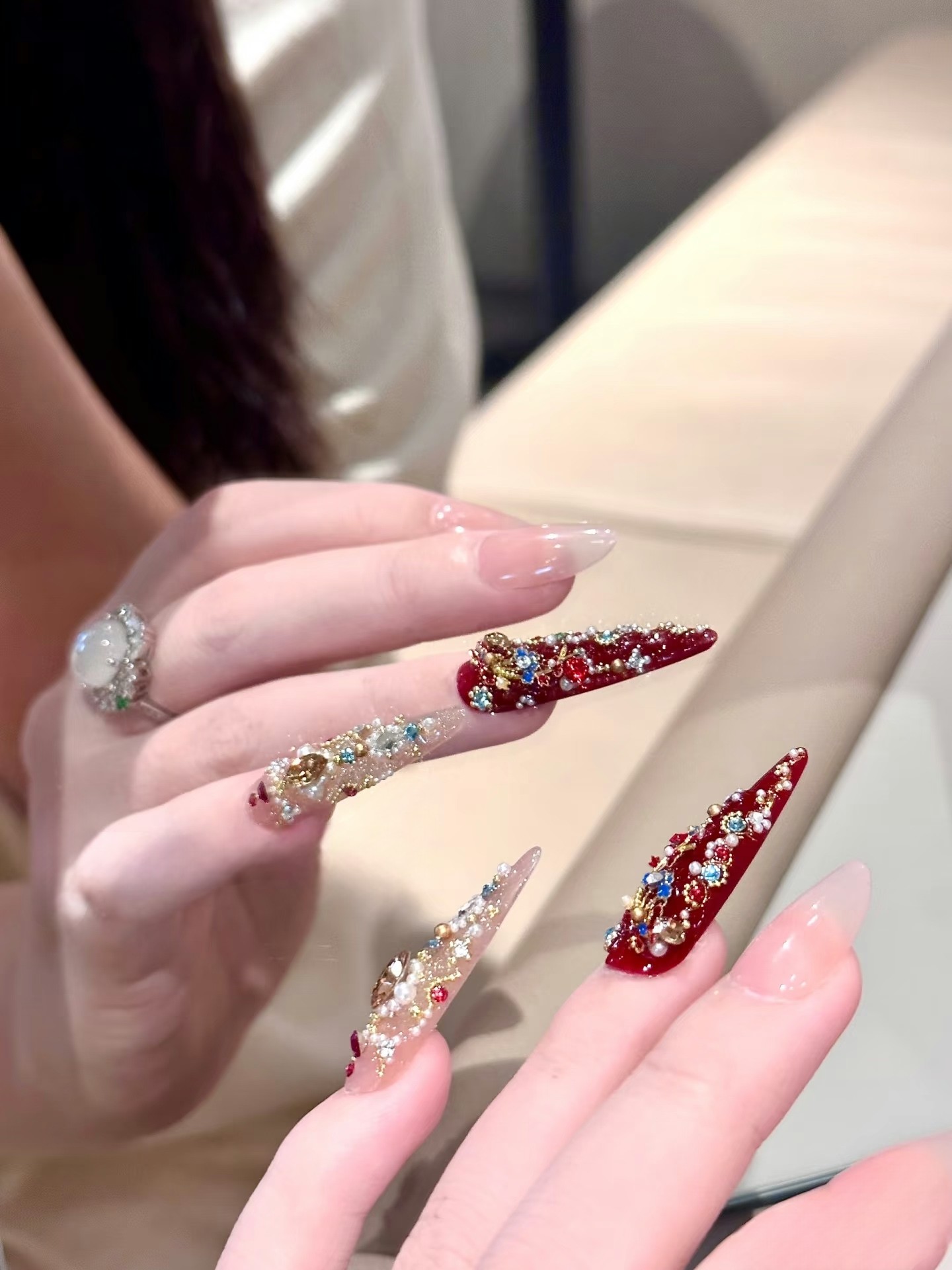 甄嬛娘娘护甲熹贵妃回宫复古宫廷风婚甲新年穿戴甲成品钻包材料包