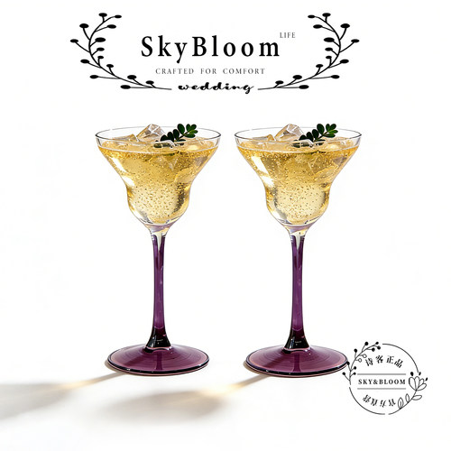 SkyBloom诗客ins风创意鸡尾酒杯