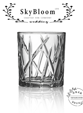 SkyBloom诗客北欧轻奢高级感威士忌鸡尾洋酒高透玻璃水晶杯礼盒装