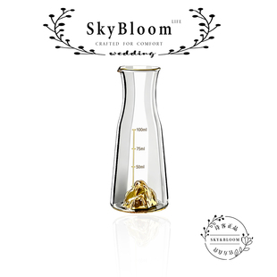 SkyBloom诗客轻奢高档二两分酒器白酒杯套装家用带刻度烈酒杯酒具