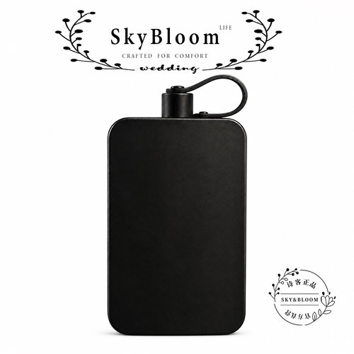 SkyBloom不锈钢扁平便携酒壶户外