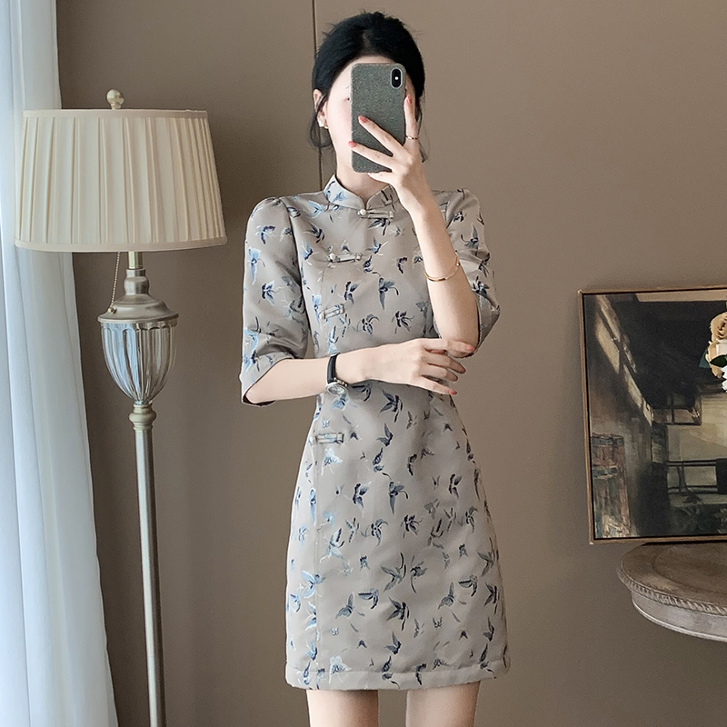 新中式旗袍连衣裙2024早秋