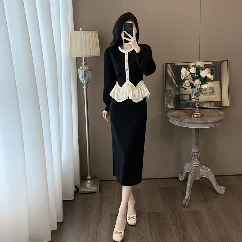 法式复古小香风套装裙女秋冬季高级感显瘦气质赫本风半身裙两件套,女装/女士精品,时尚套装,淘宝优惠券,粉丝福利购,淘宝优惠卷