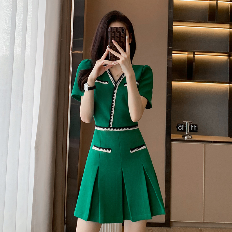 夏季2023新款小香风连衣裙