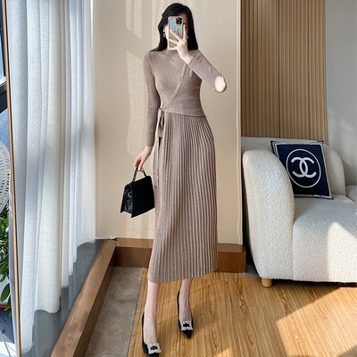 针织连衣裙外穿毛衣裙女