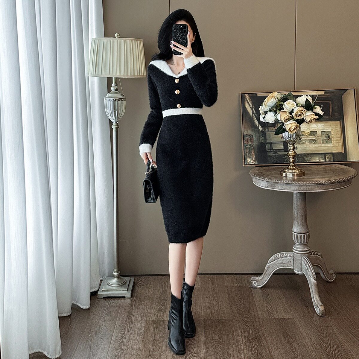 法式小香风高级别致连衣裙女