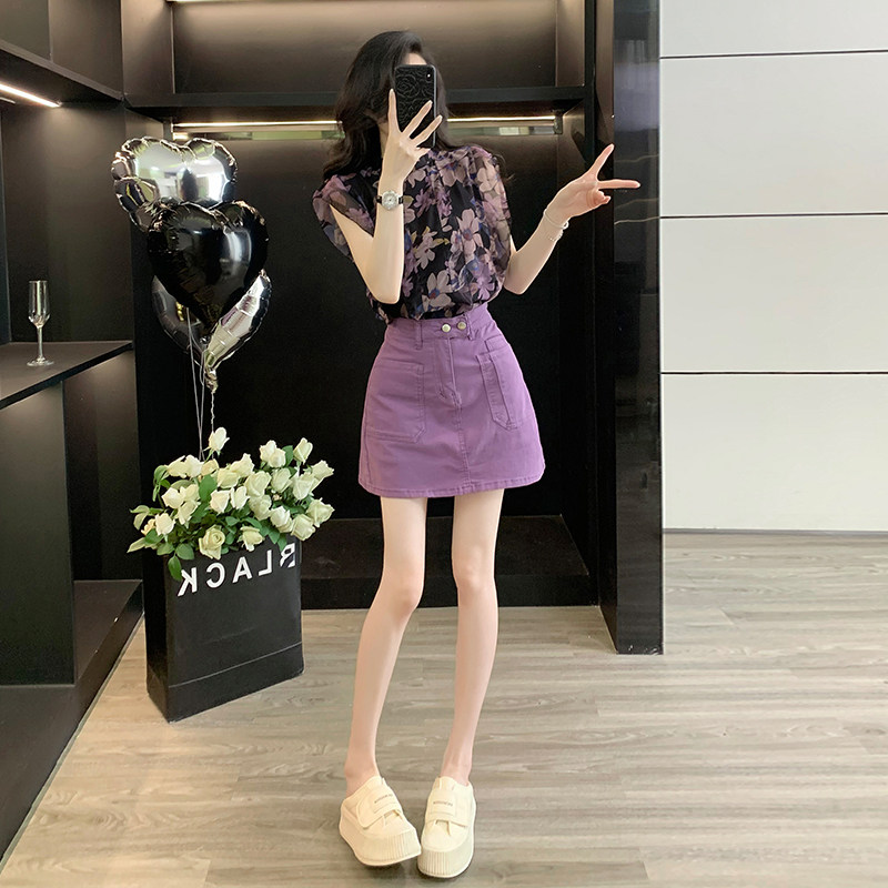 高级感时尚套装女2025夏季新款洋气减龄无袖上衣牛仔短裙两件套裙,女装/女士精品,时尚套装,淘宝优惠券,粉丝福利购,淘宝优惠卷