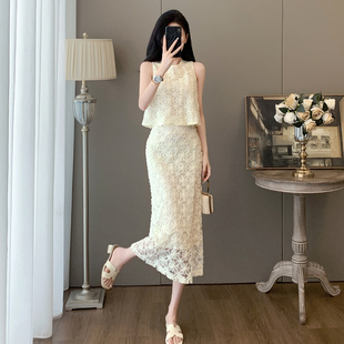 女设计感小众气质高级感中长款 2025夏季 套装 时尚 半身裙两件套 新款