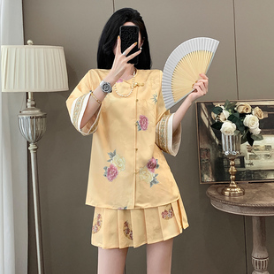 套装女2025新款秋装高级感新中式国风小个子两件套裙装名媛小香风