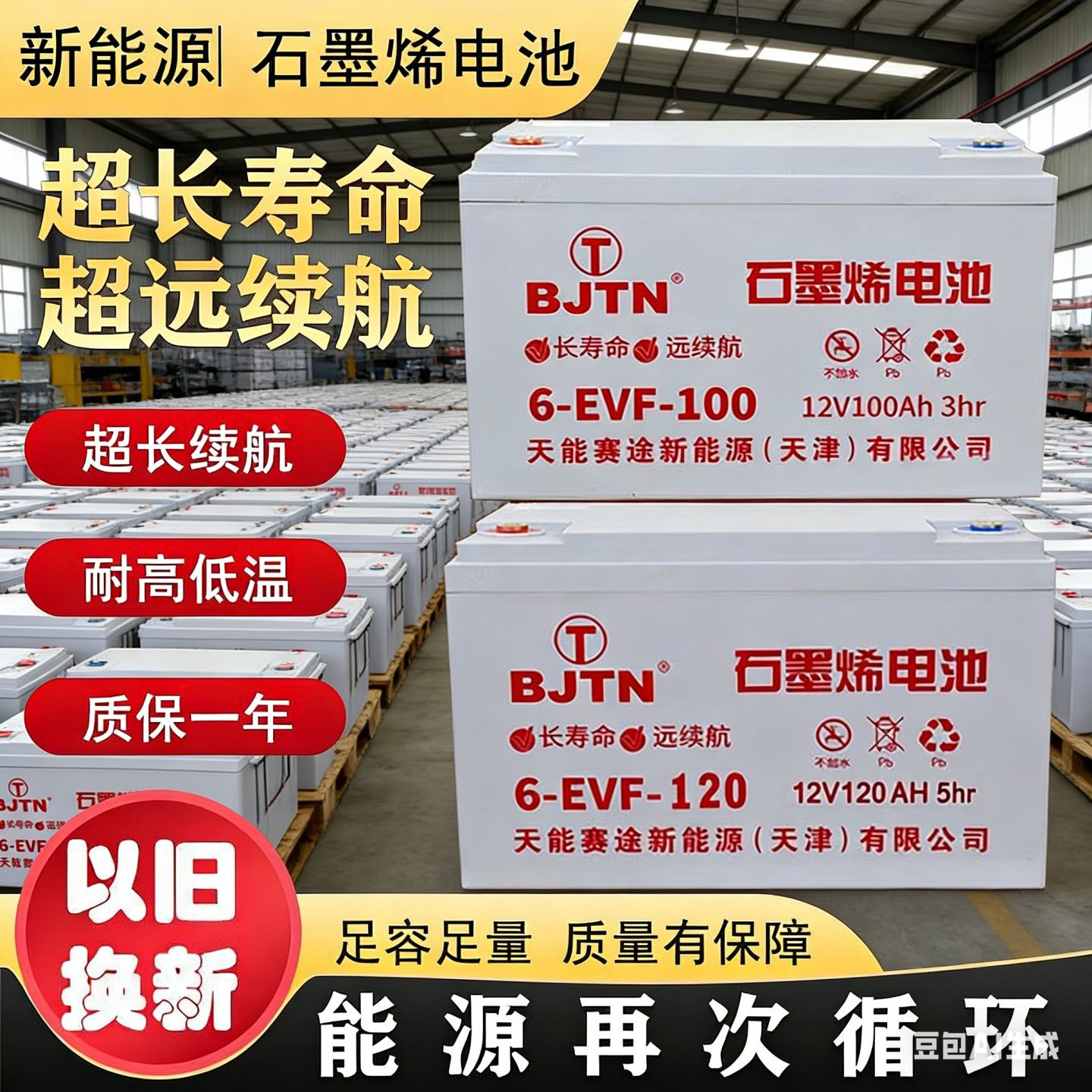 北京天能石墨烯铅酸蓄电池12V电动车电池