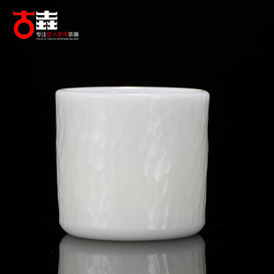 古垚 扳指 陈清宜手工白瓷茶杯暖玉品茗杯陶瓷主人杯个人杯送礼装