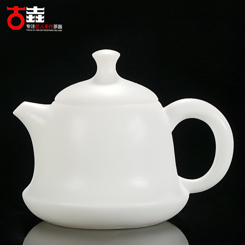 古垚/许瑞卿明皿手工德化白瓷茶壶功夫茶具单壶薄胎小茶壶/汉韵壶