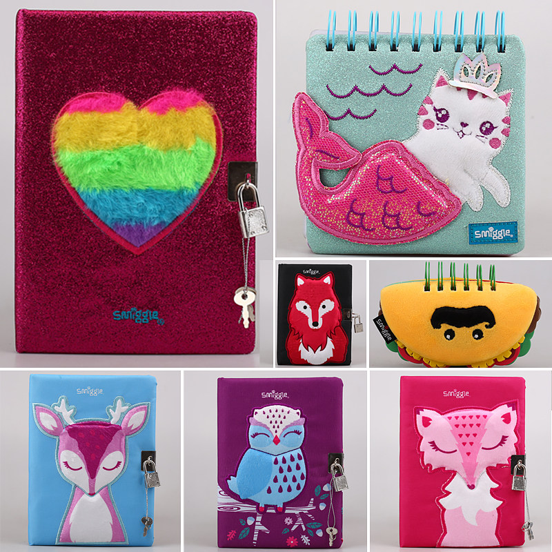 호주 밀항 빨간색 스팽글 편지 스타일 노트 소년 소녀들을 위한 글쓰기 책 및 일기