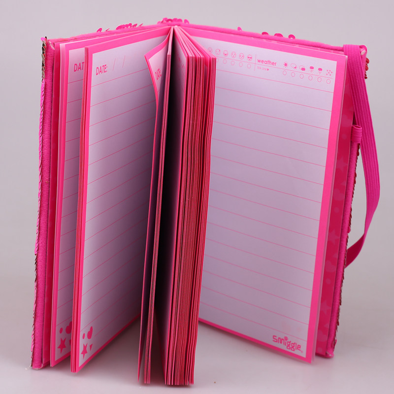 AUSTRALIAN SMIGGLE 빨간색 스팽글 편지 스타일 노트 쓰기 패드 및 소년 소녀용 일기