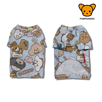 PUMPKINDOG 特价宠物服装卡通印花狗狗纯棉短袖T恤 微小泰迪衣