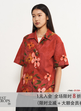 11st crops*plant flower shirt 植物花卉满印苏格兰短袖衬衫