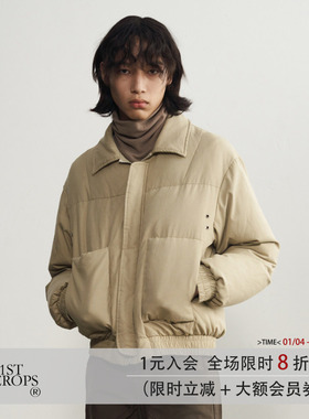 11St Crops “棉绒”棉感立体多口袋90白鸭绒面包羽绒服夹克外套